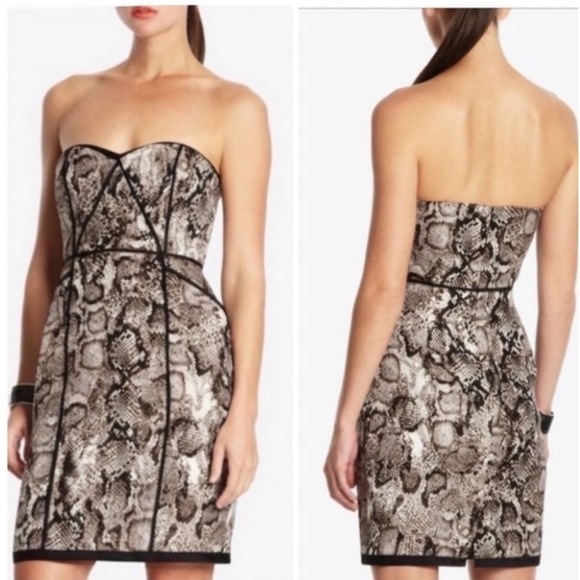 21-BCBG MAXAZRIA, python print dress   size 10 - Picture 2 of 10